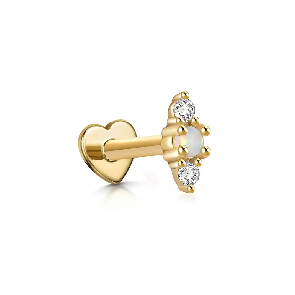 Hera Opal Labret Piercing Stud