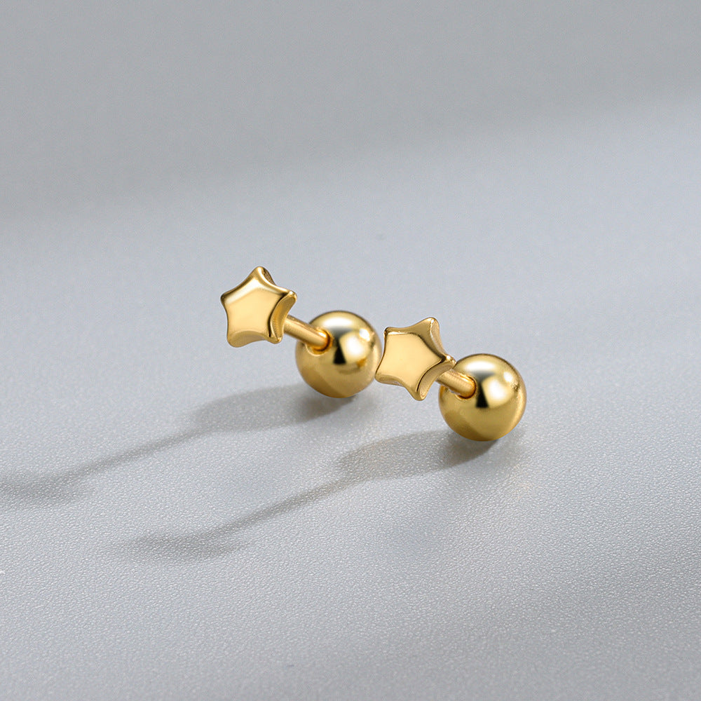 Small Stars Barbell Stud Earrings (20G)