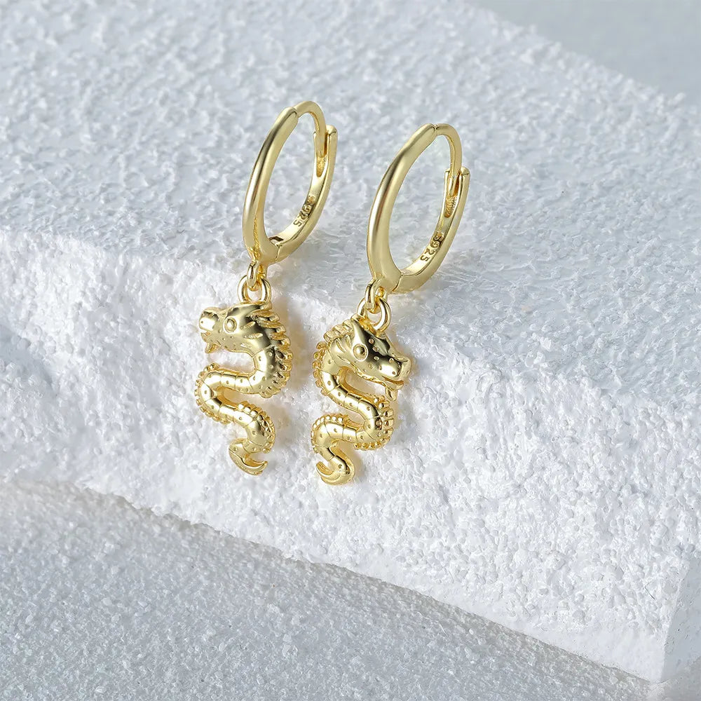 Dragon Hoop Earrings