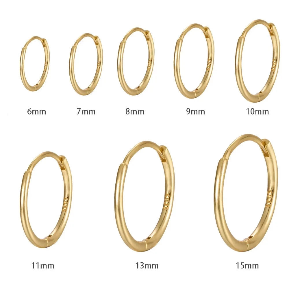 Gold Essential Hoop Earrings 20 mm by Layer The Love