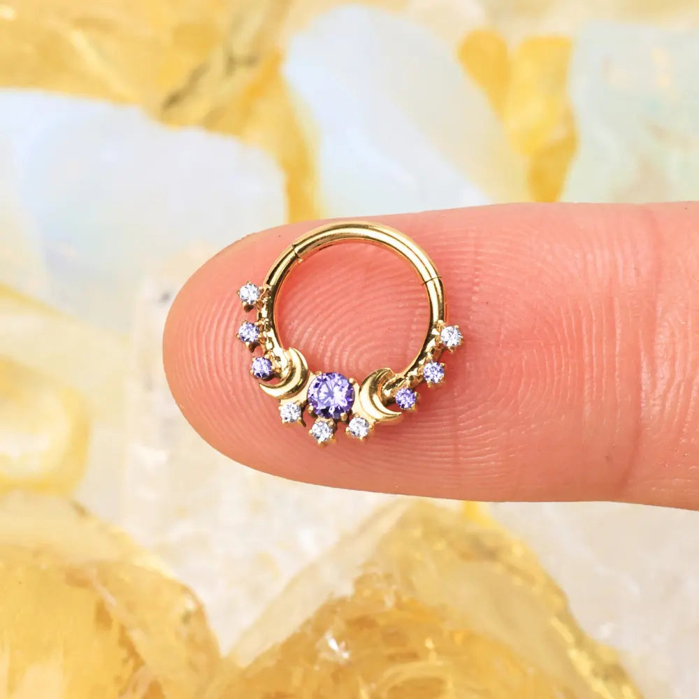 Titanium Themis Star Cluster Clicker - Amethyst