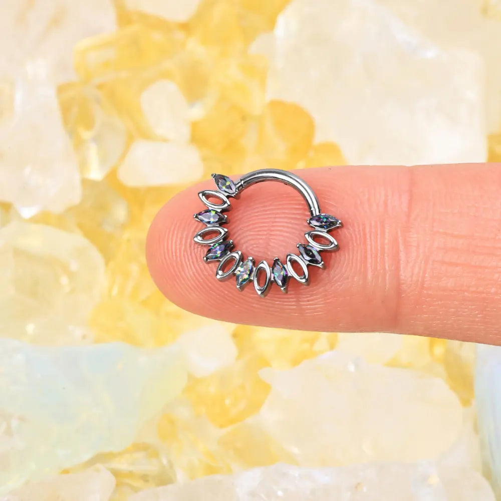 Titanium Clotho Dark Iridescent Gemstone Clicker