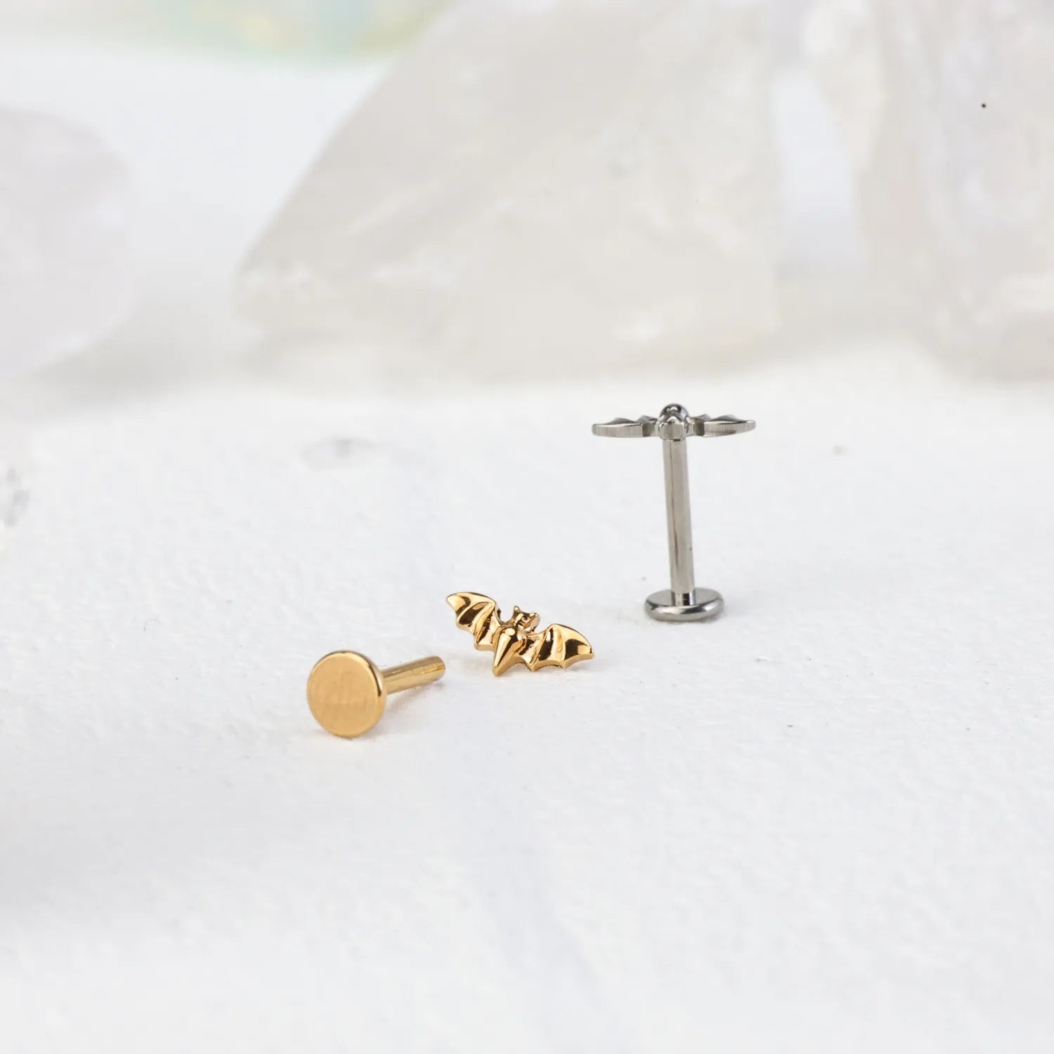 Titanium Mini Bat Piercing Stud