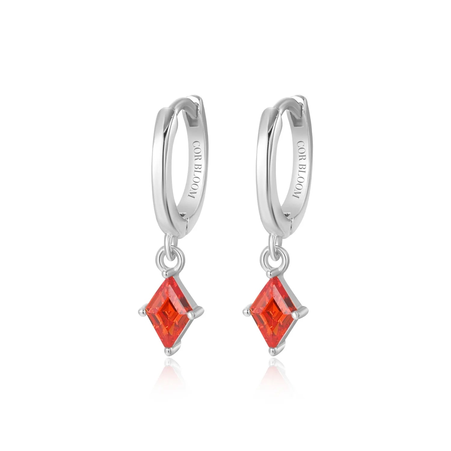 Alaia Orange Red Kite Hoop Earrings