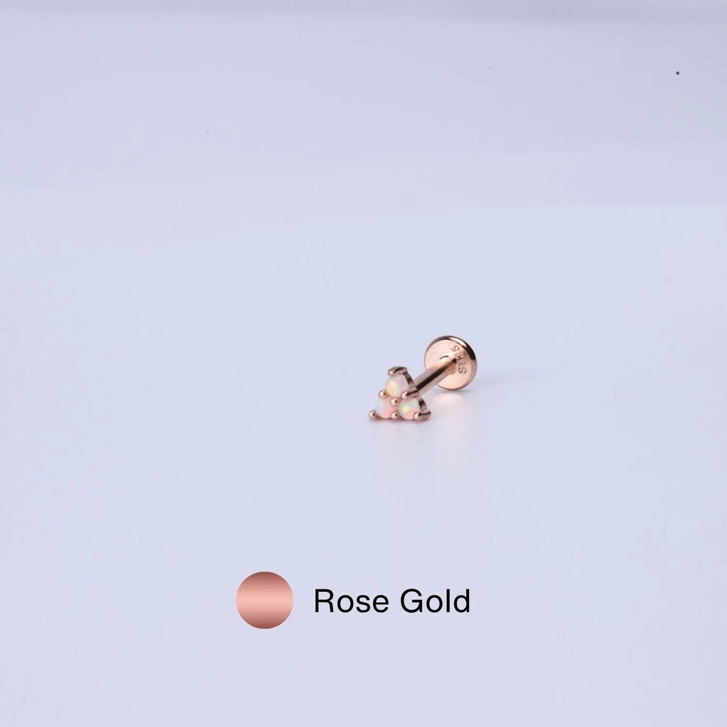 Triangle Opal Labret Piercing Stud