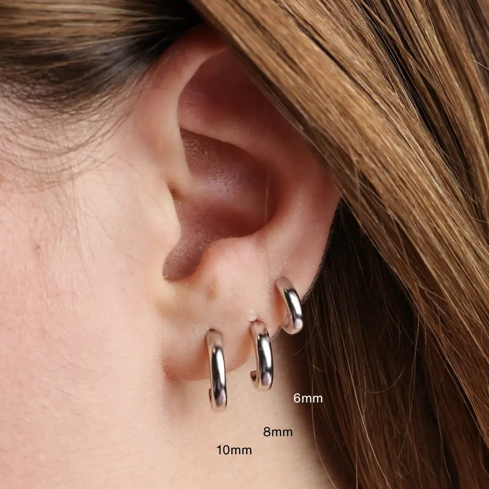 Sleek Flatback Hoops