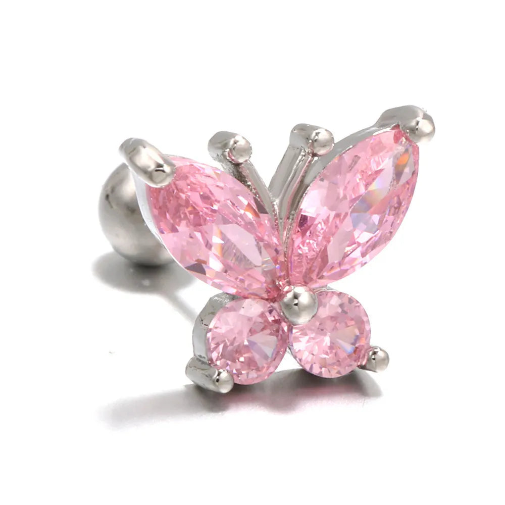 Rosa Butterfly Barbell Piercing (20G)