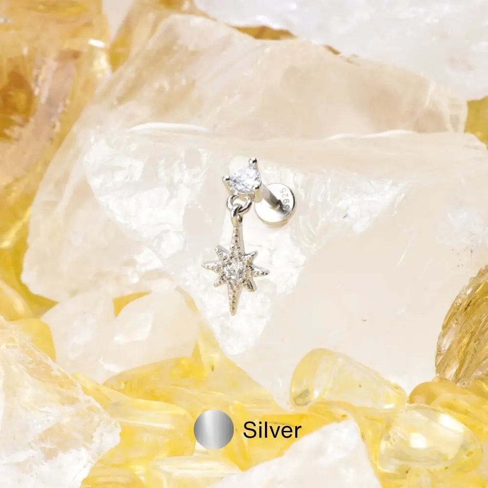Diamond Guiding Star Flatback Stud