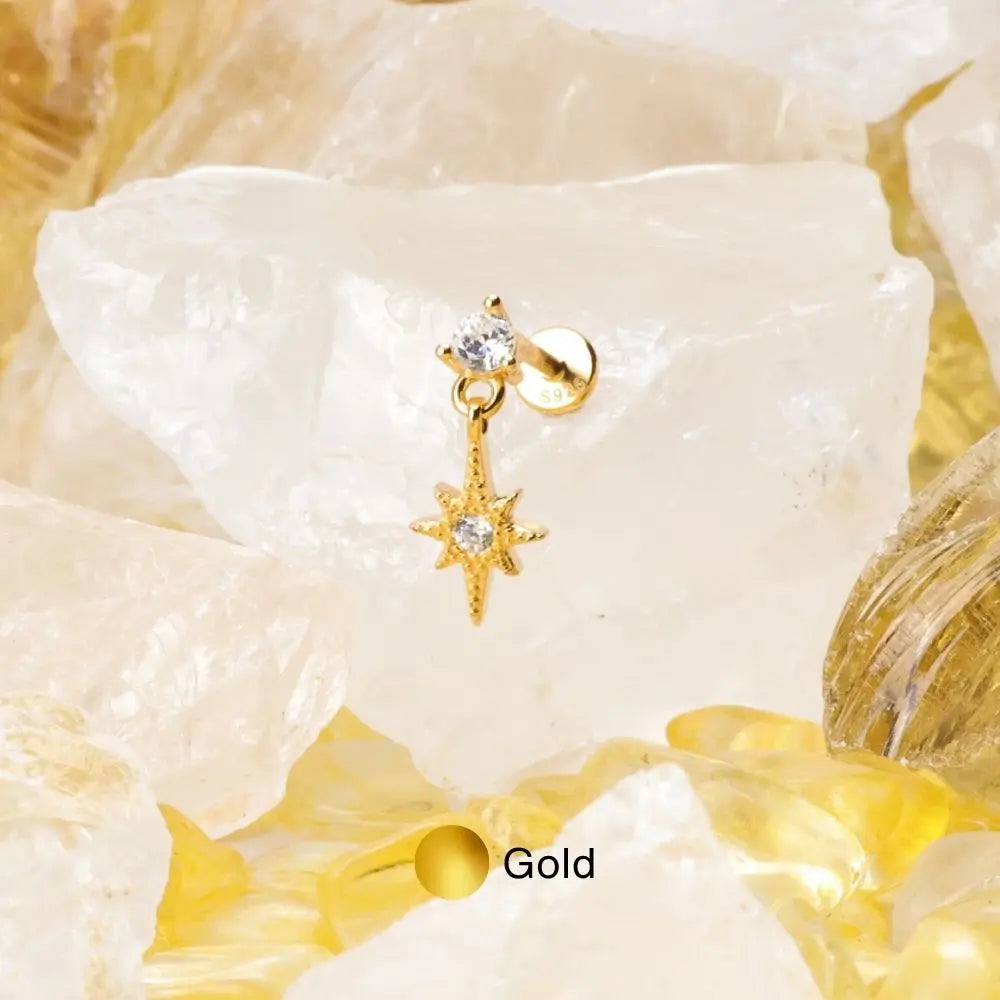 Diamond Guiding Star Flatback Stud