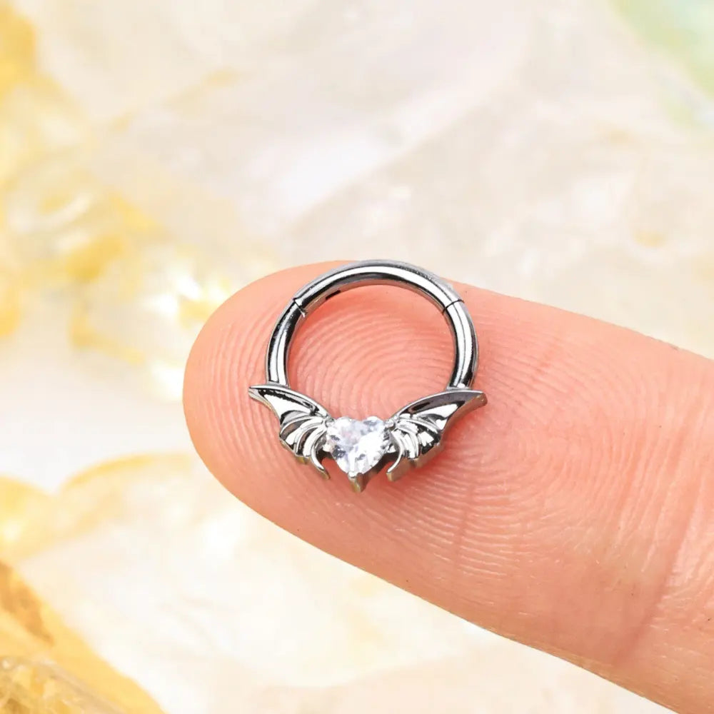 Titanium Uriel Diamond Angel Heart Clicker