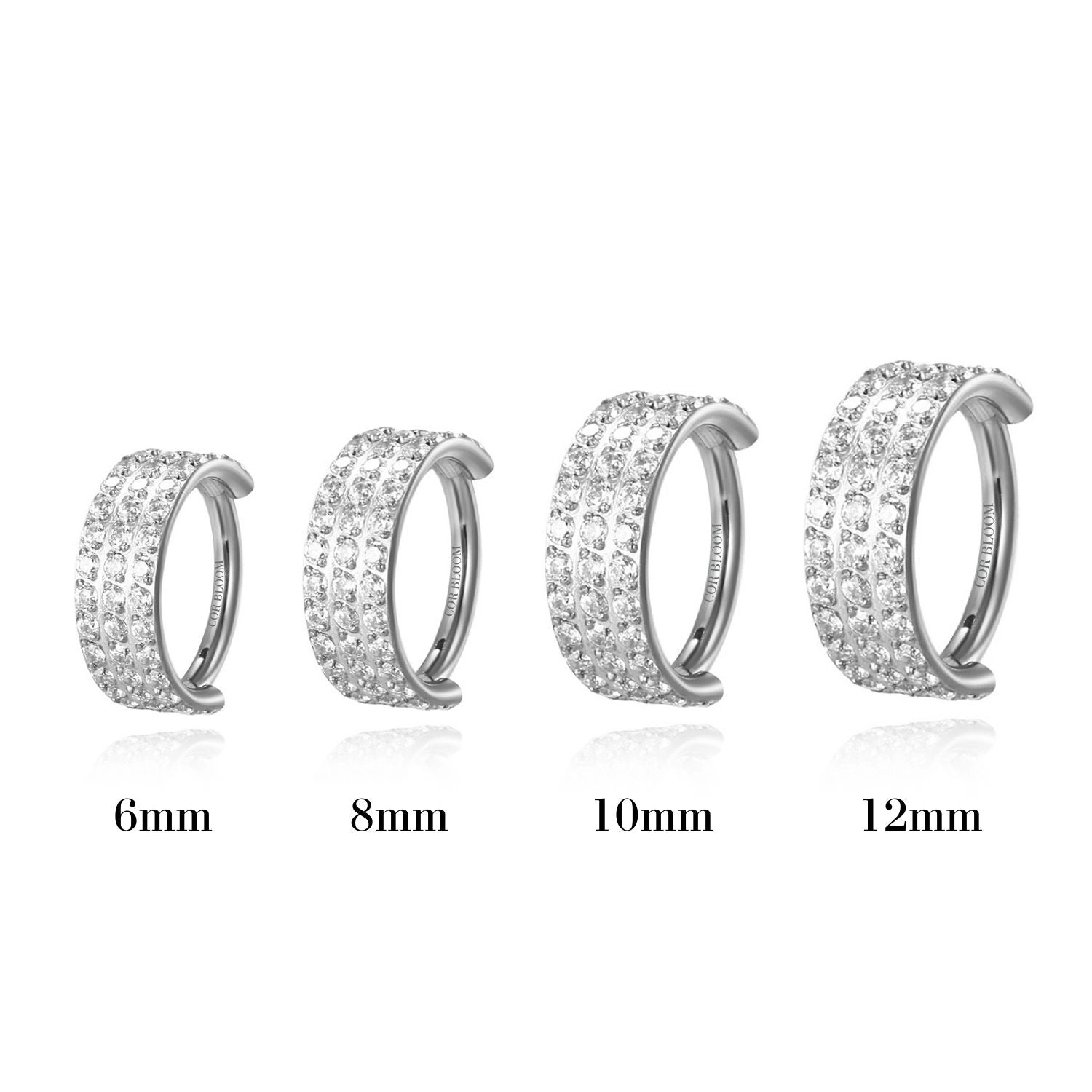 Titanium Anika Luxe Diamond Clicker | Helix Ring | Conch Hoop