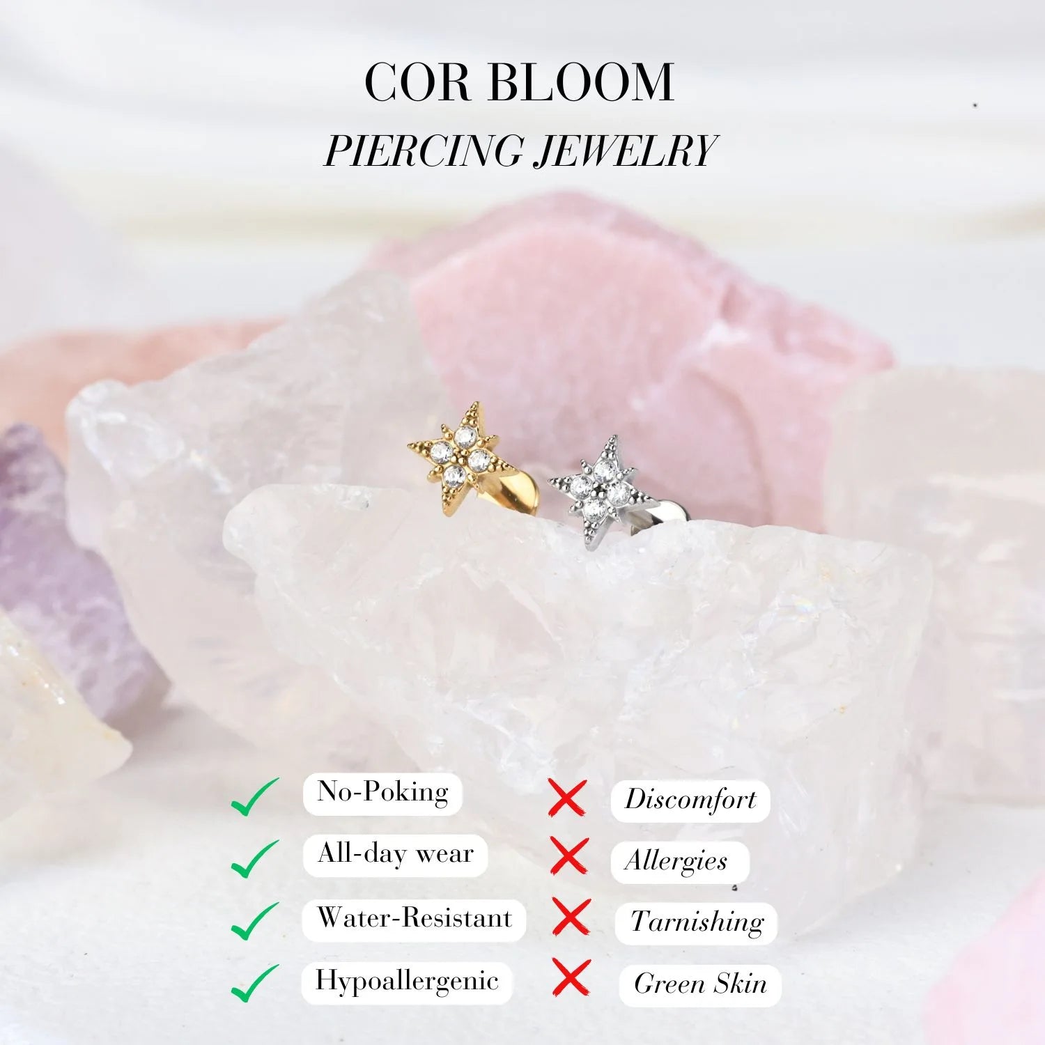 Diamond Northern Star Piercing Stud