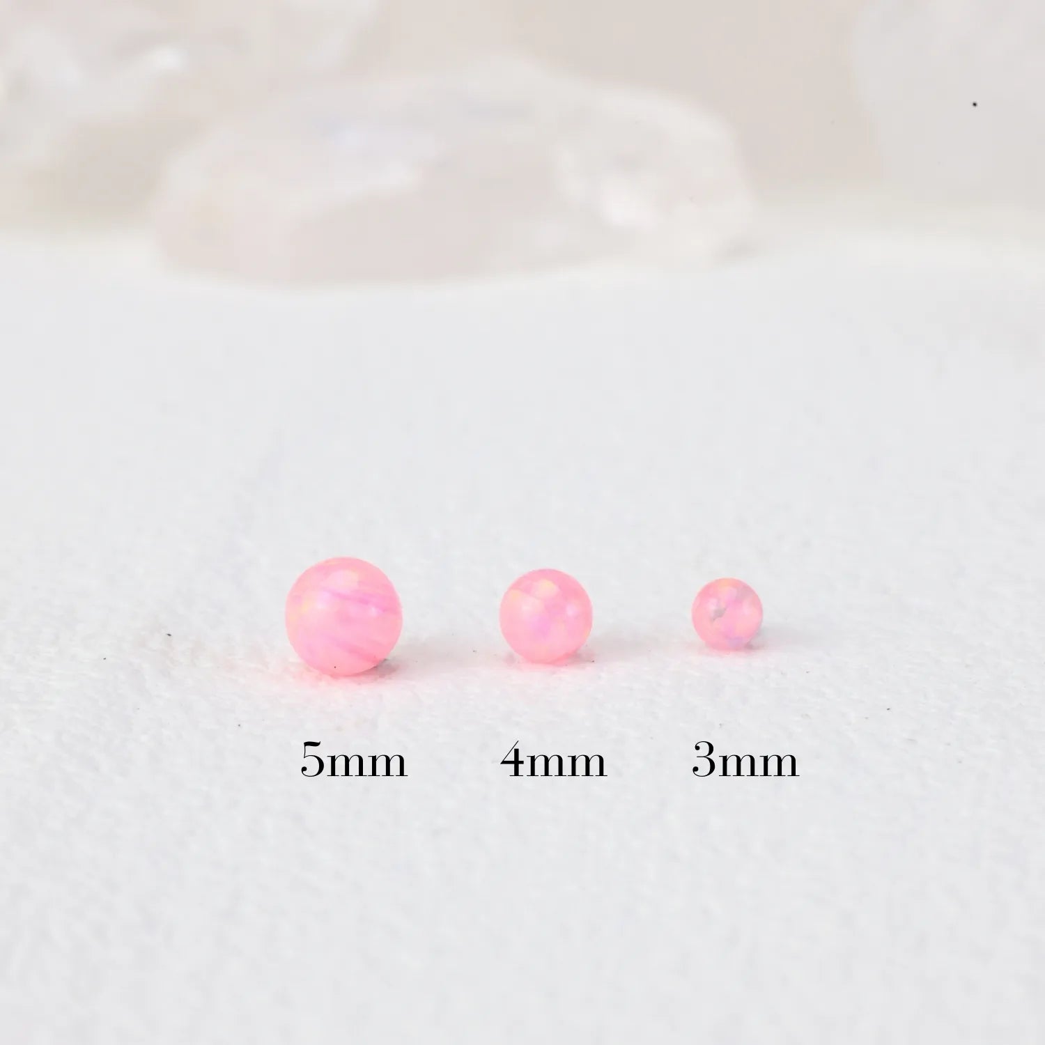 Titanium Keily Pink Opal Flat Back Piercing