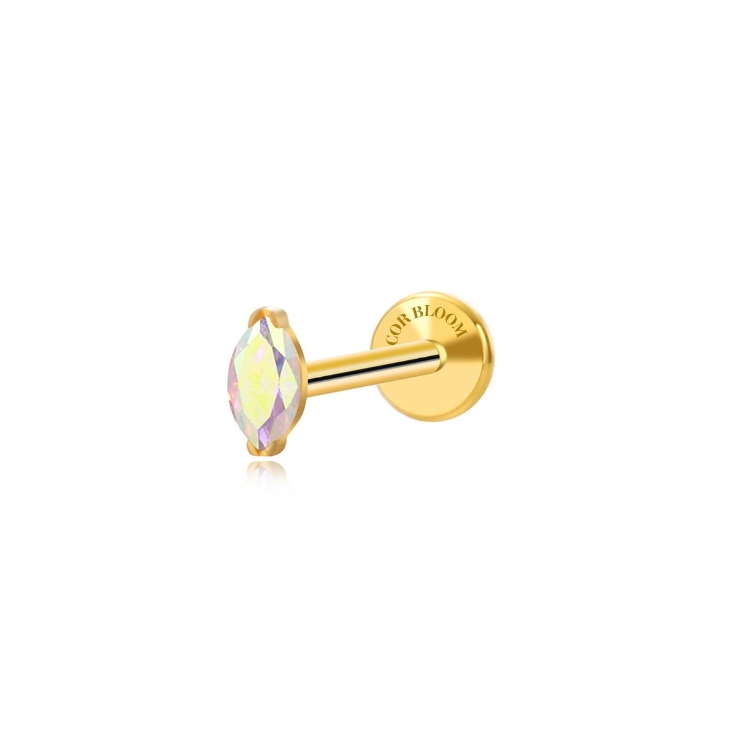 Titanium Elynn Northern Light Marquise Flat Back