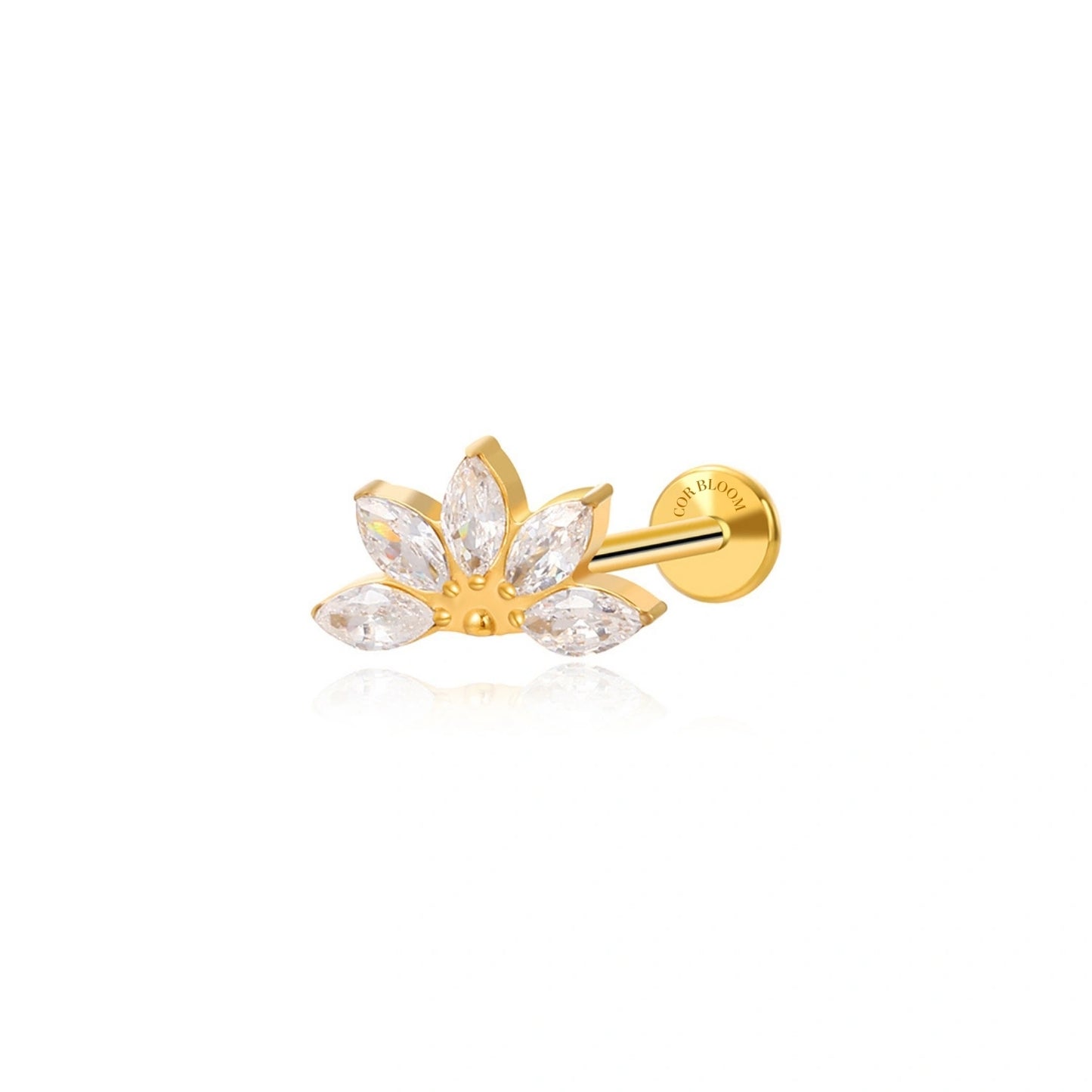 Titanium Grace Lotus Piercing Stud