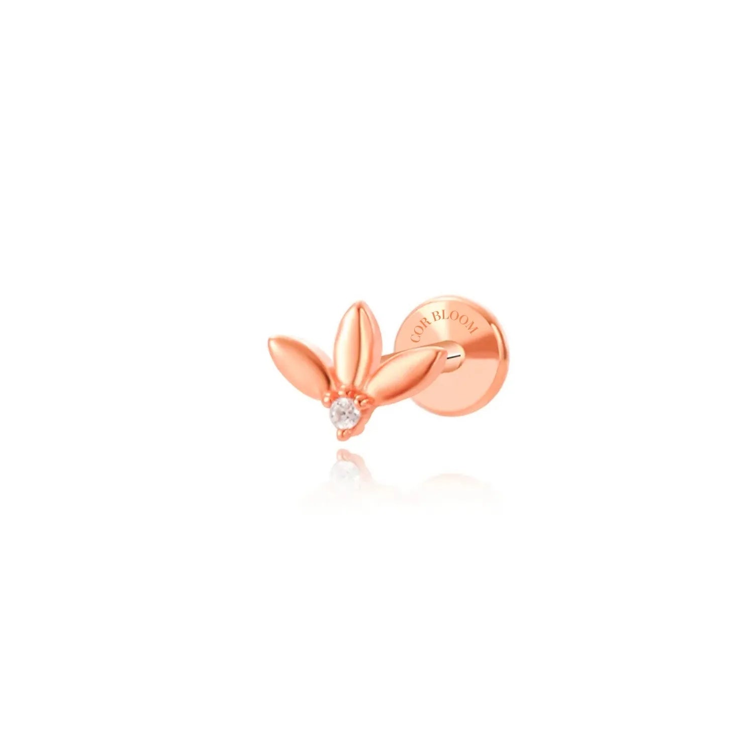 Titanium Solid Trio Marquise Petal Flat Back Stud