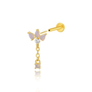 Jazmine Trio Moonstone Pear Dangling Stud – Moonlight Glow