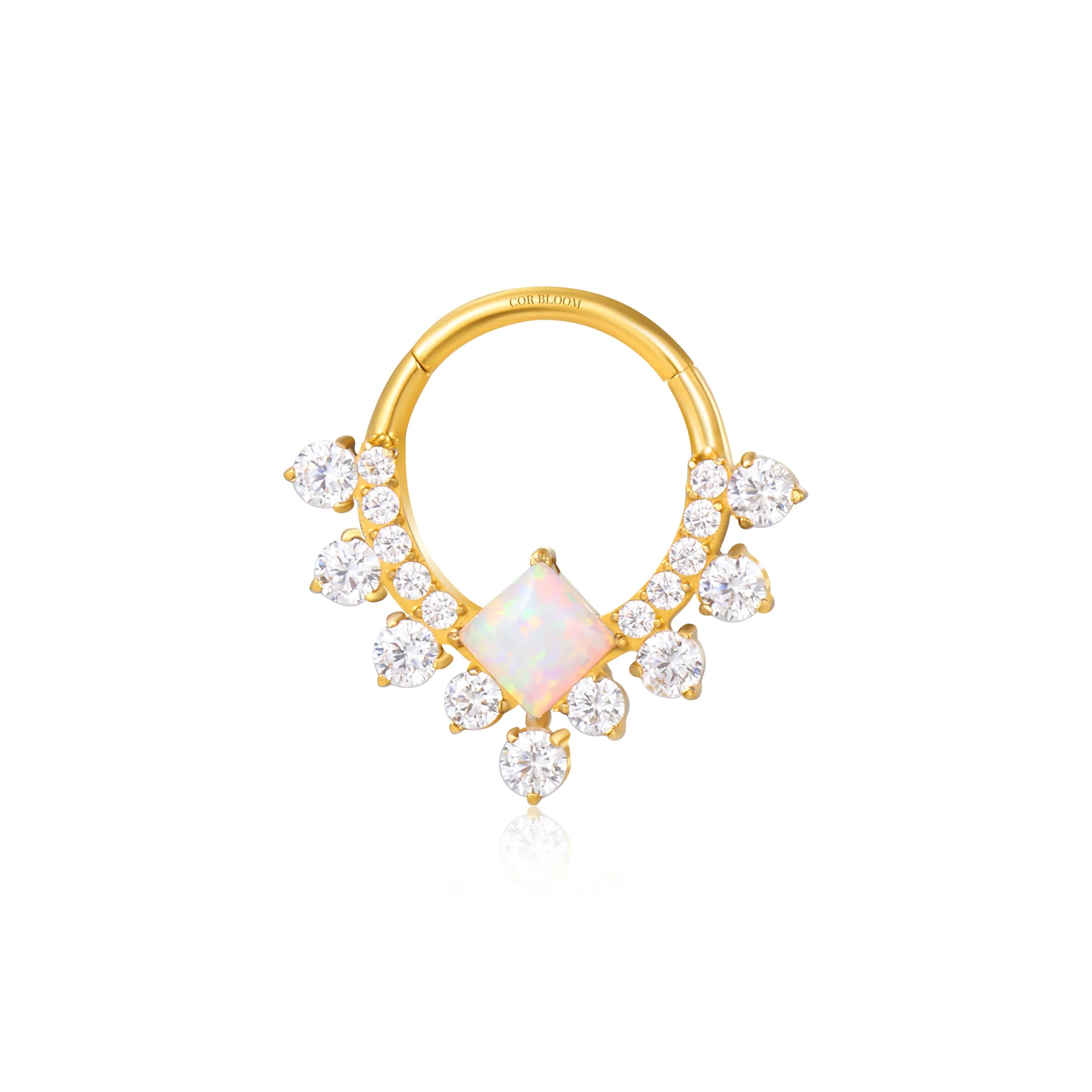 Titanium Persephone White Opal Clicker