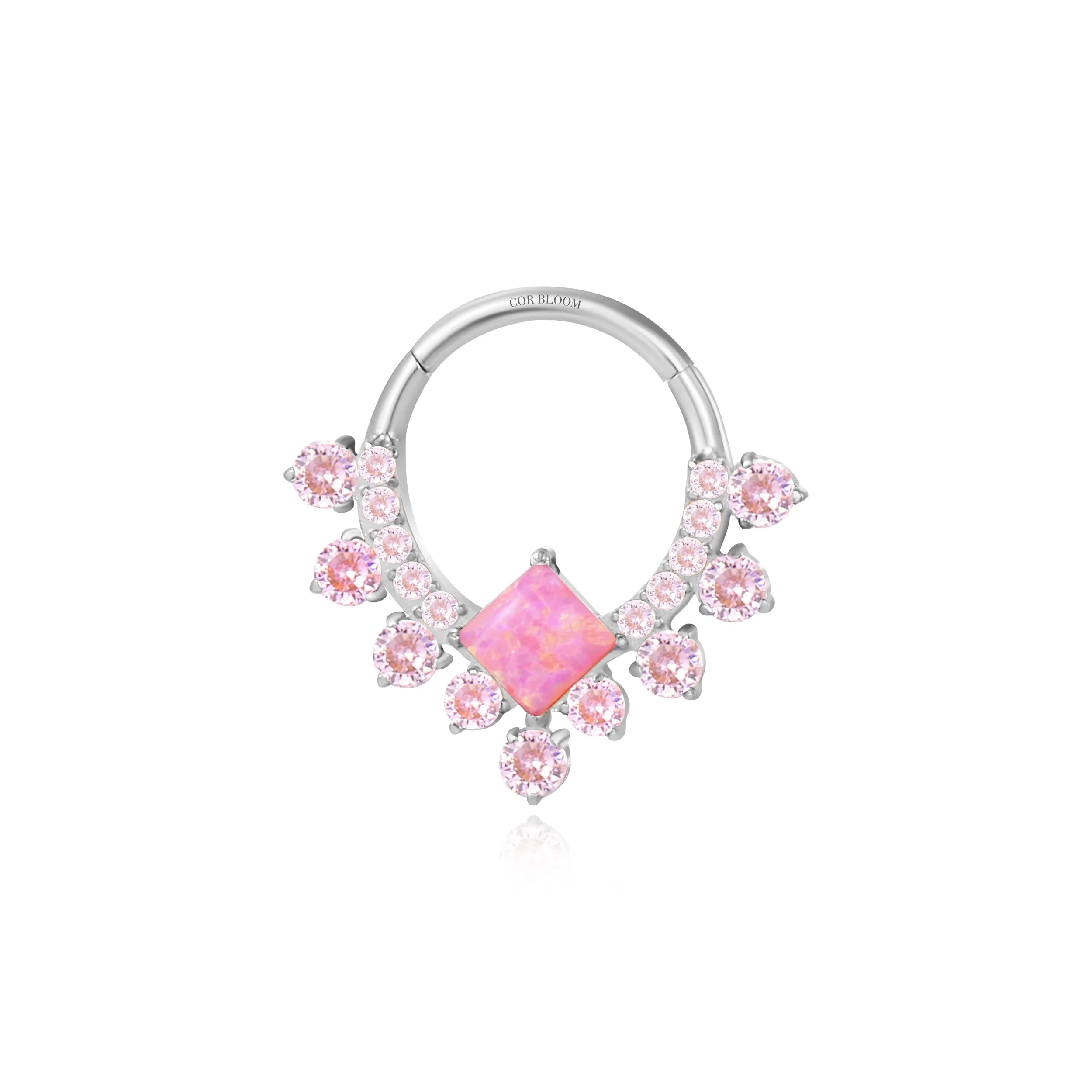 Titanium Persephone Princess Pink Opal Clicker