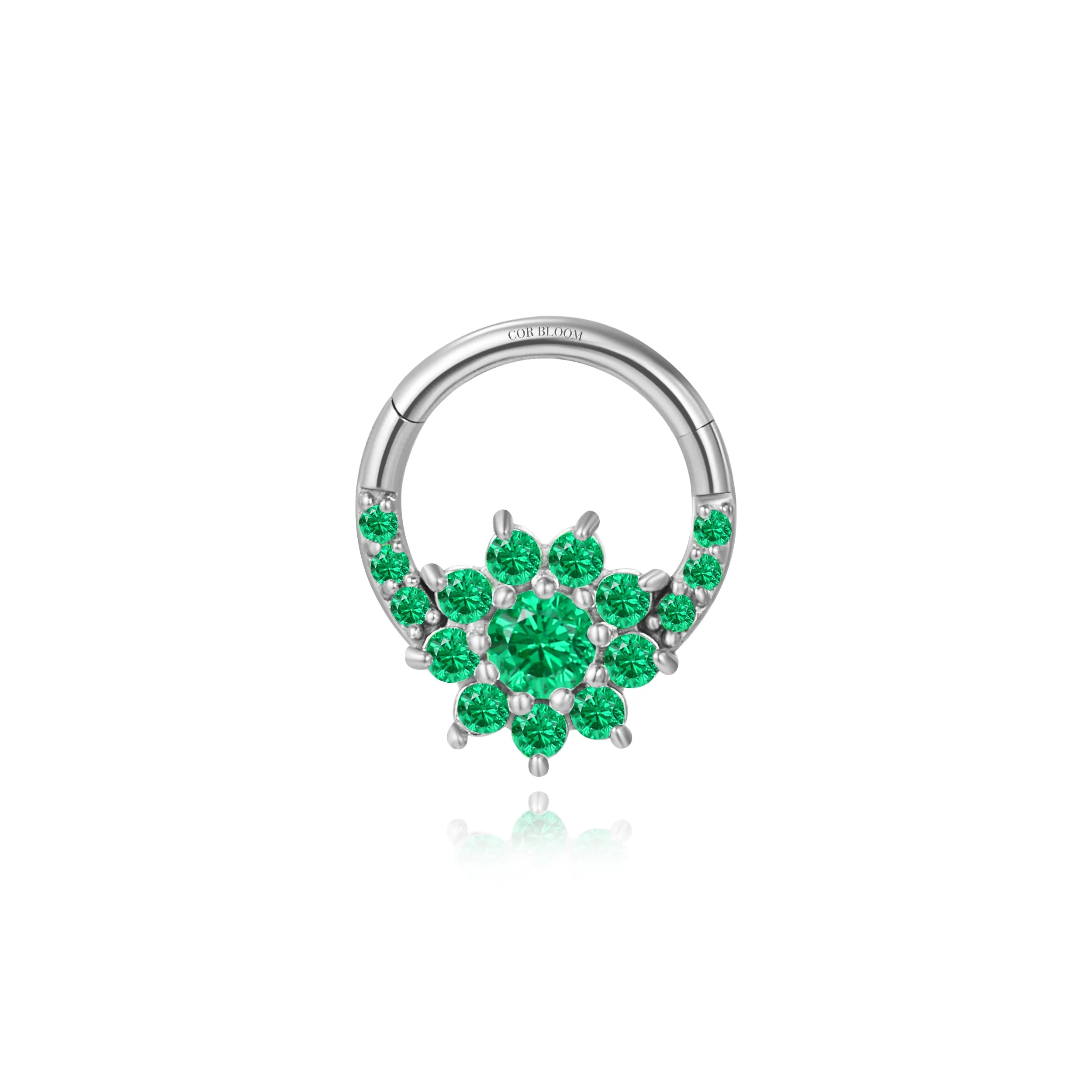 Emery Green Emerald Sunflower Clicker