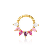 Daleyza Pink Ruby Pear-Cut Gemstone Clicker