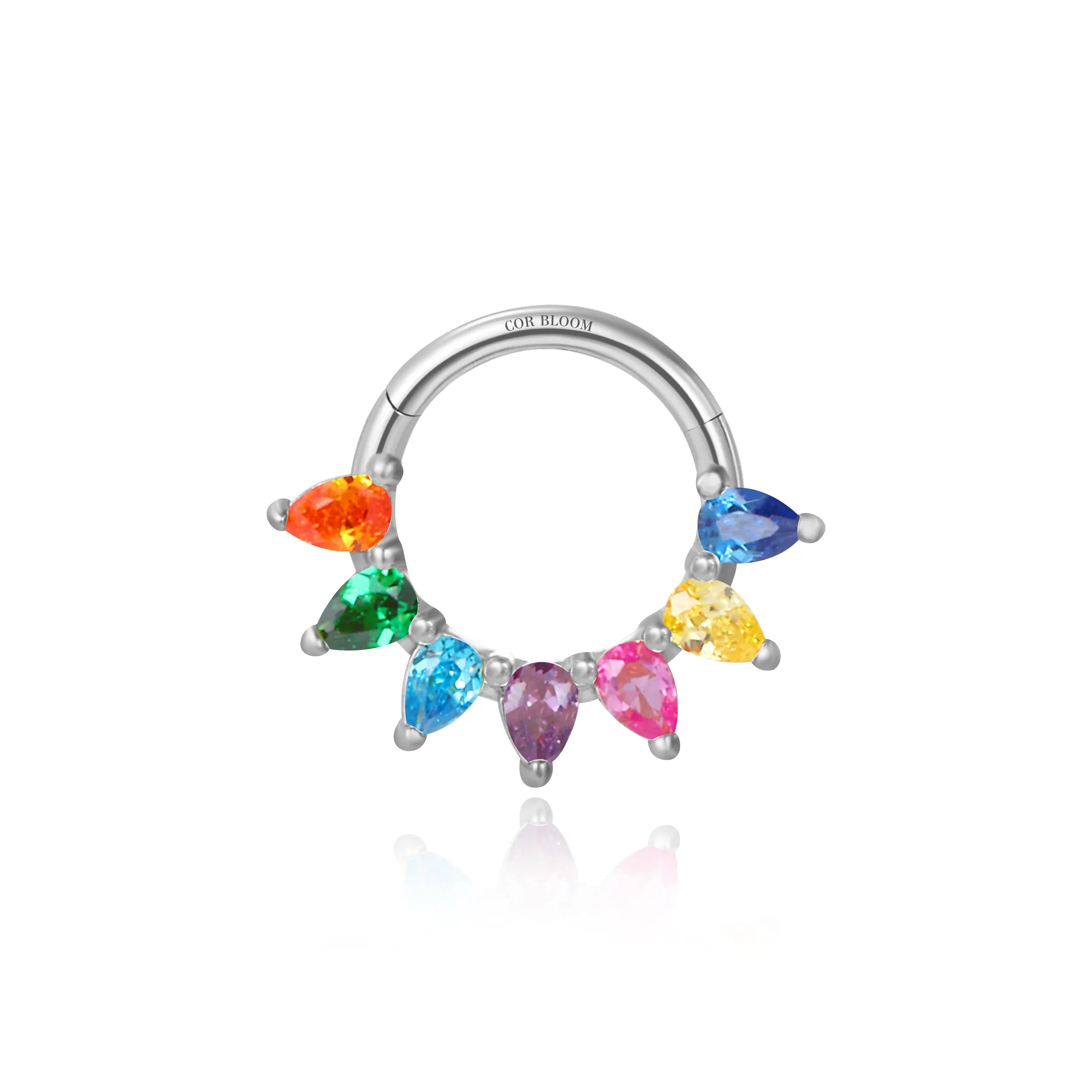 Daleyza Rainbow Pear-Cut Gemstone Clicker