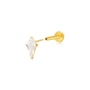 Titanium Minnie Kite-Cut Diamond Flat Back Stud