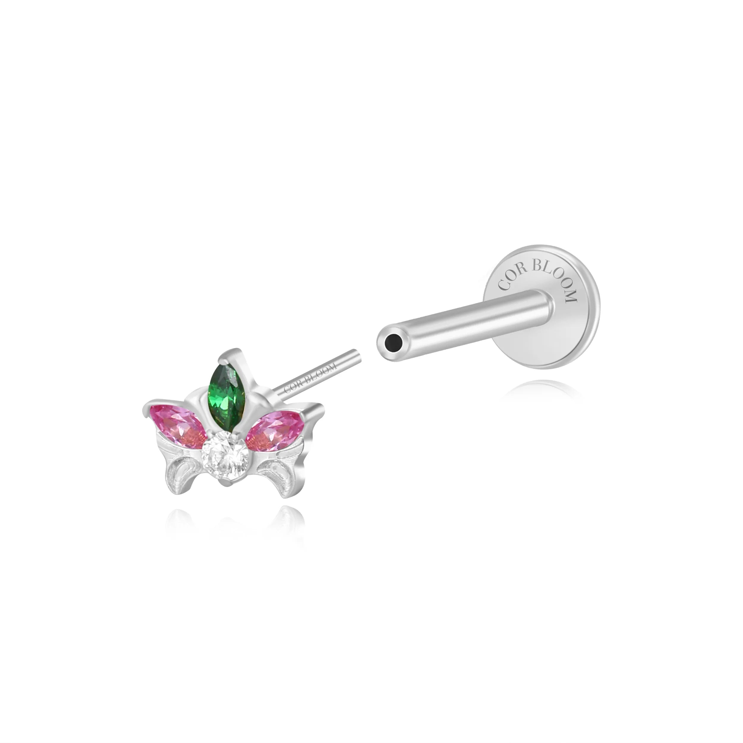 Titanium Hermes Lotus Crown Stud - Epiphany