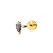 Titanium Elynn Dark Iridescent Marquise Flat Back Stud