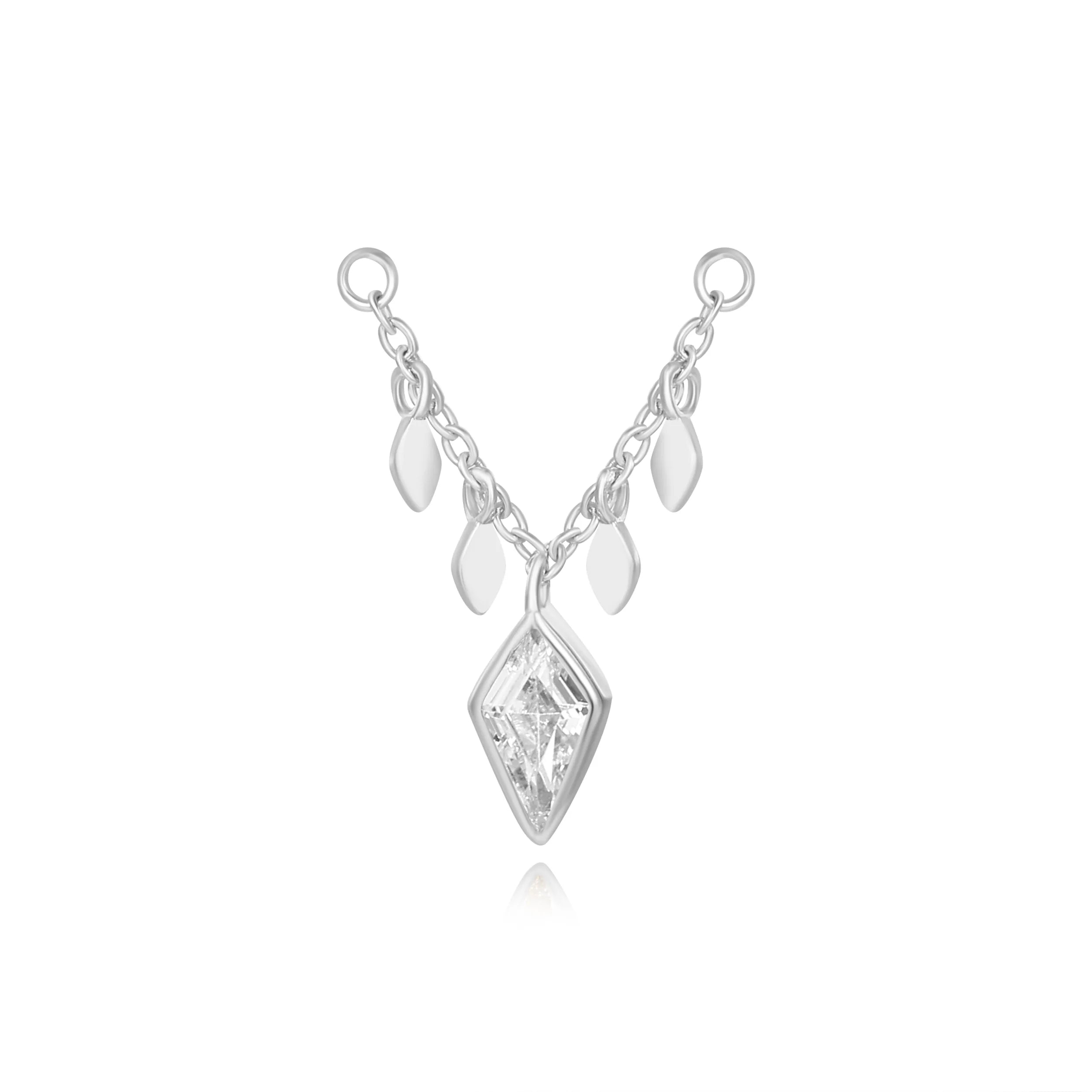 Amalthea Kite-Cut Diamond Chain Attachment • Cartilage Dangling Chain