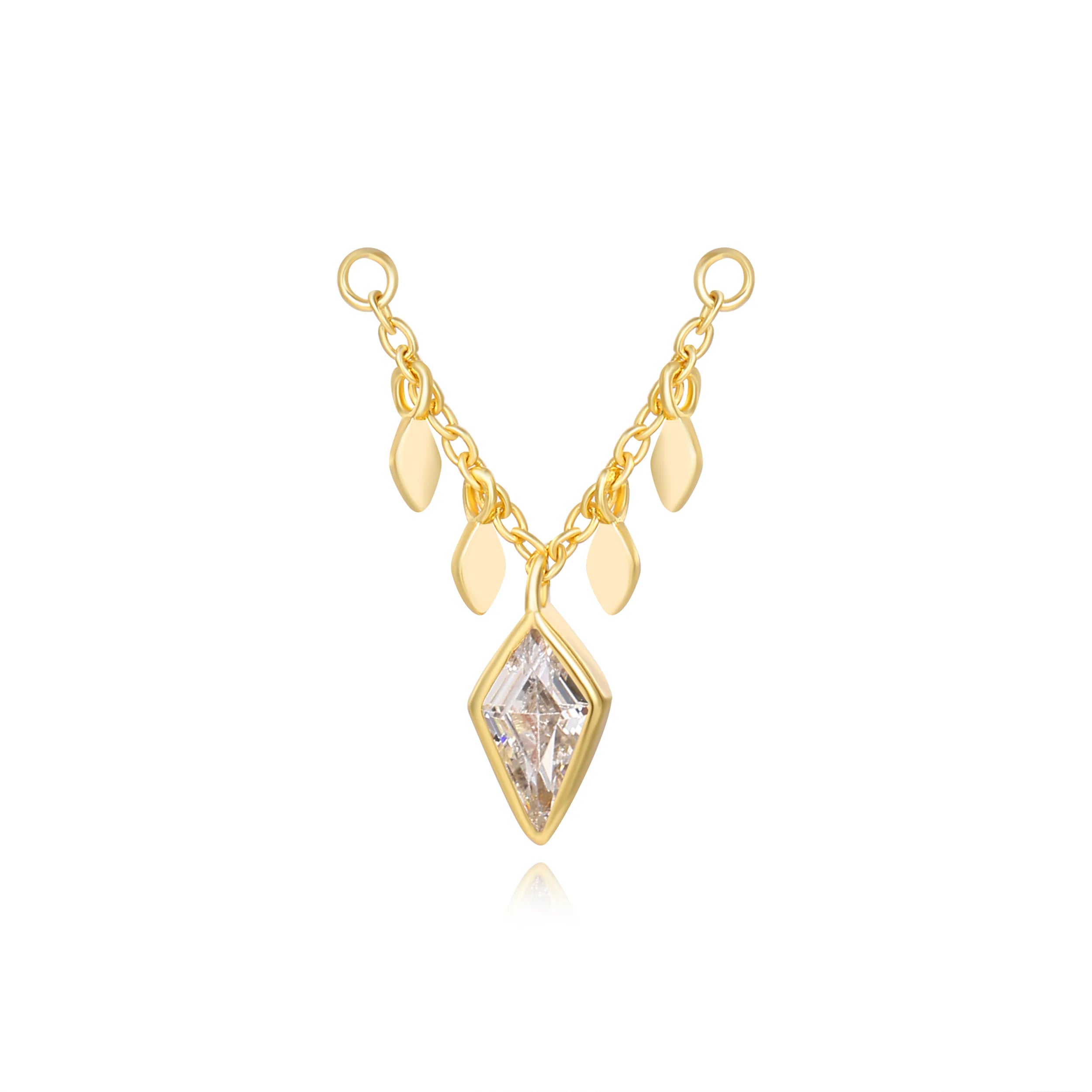 Amalthea Kite-Cut Diamond Chain Attachment • Cartilage Dangling Chain