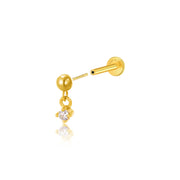 Mini Abby Dangling Crystal Duo Flat Back Stud