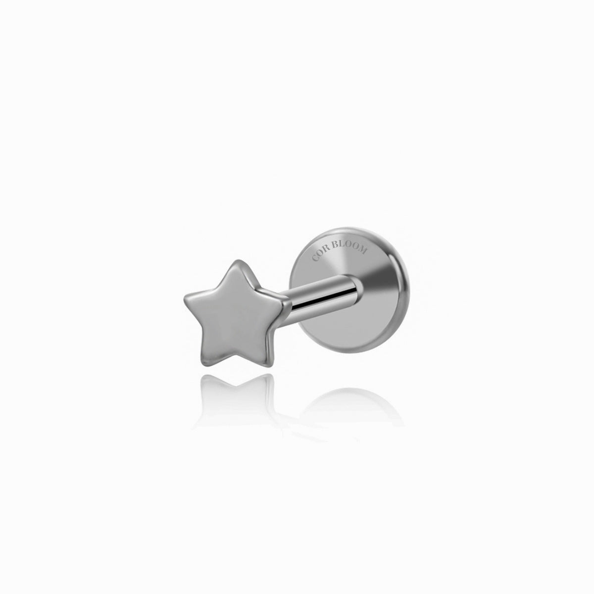 Titanium Mini Star Flat Back Stud