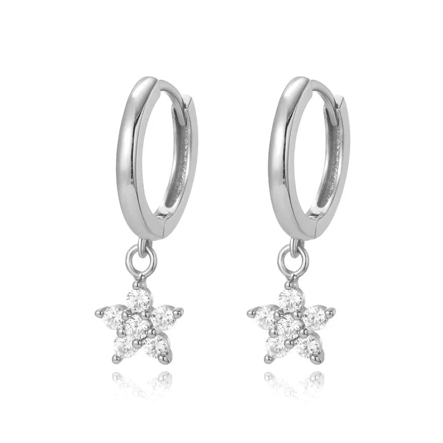 Crystal Star Hoop Earring