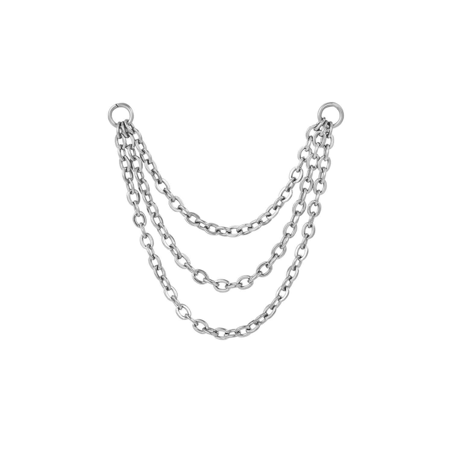 Titanium Trio Chain Attachment • Cartilage Dangling Chain