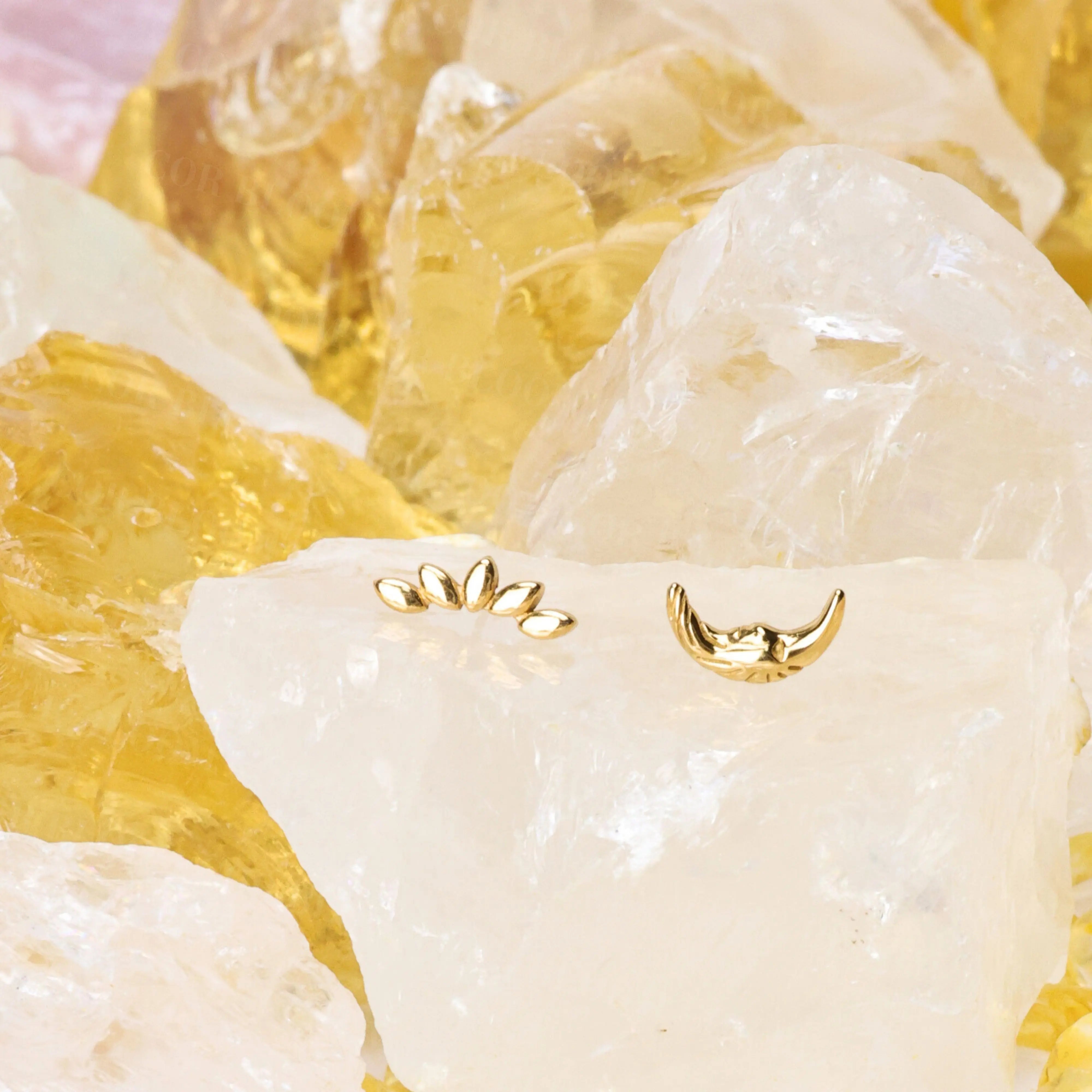 Sage Moon Flat Back Stud