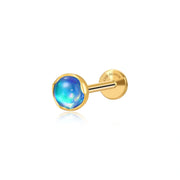 Titanium Tear of Mermaid Aurora Opal Piercing Stud