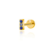 Titanium Mini Tanzanite Opal Piercing Stud