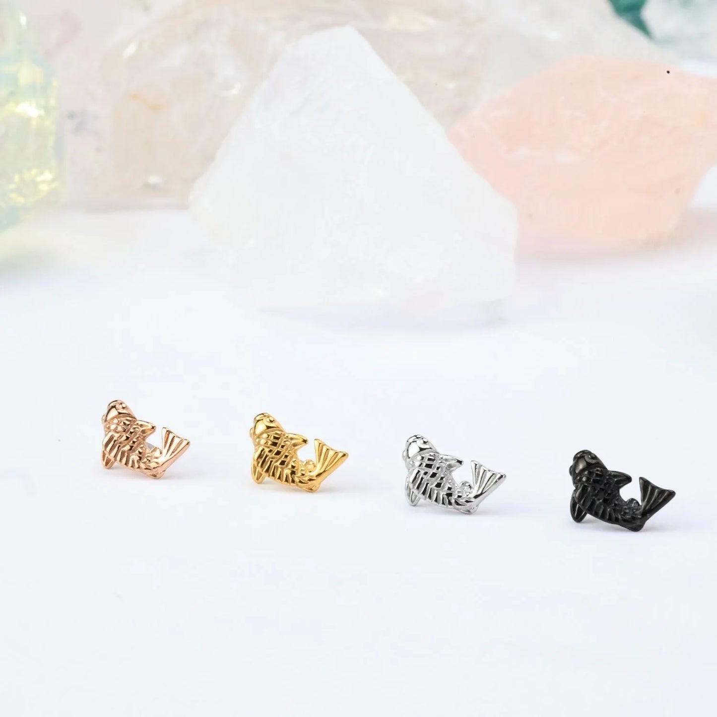 Lucky Carp Flat Back Piercing Stud
