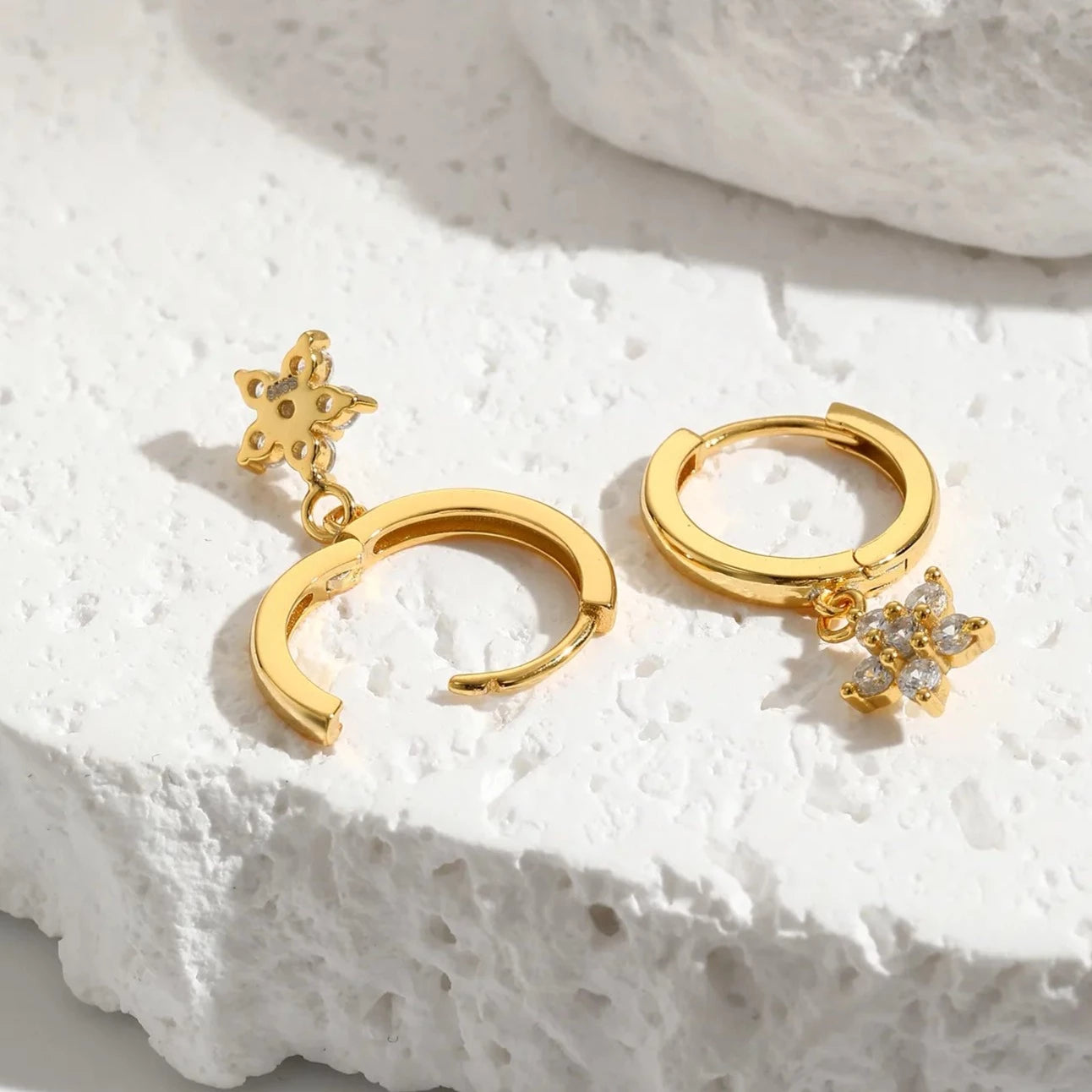 Crystal Star Hoop Earring