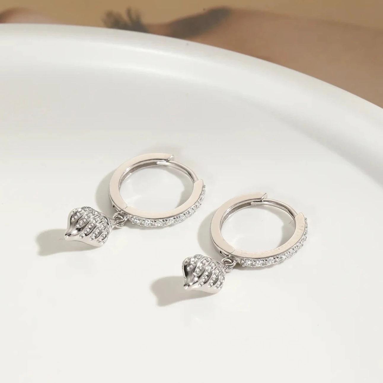 Summer Seashell Hoop Earring