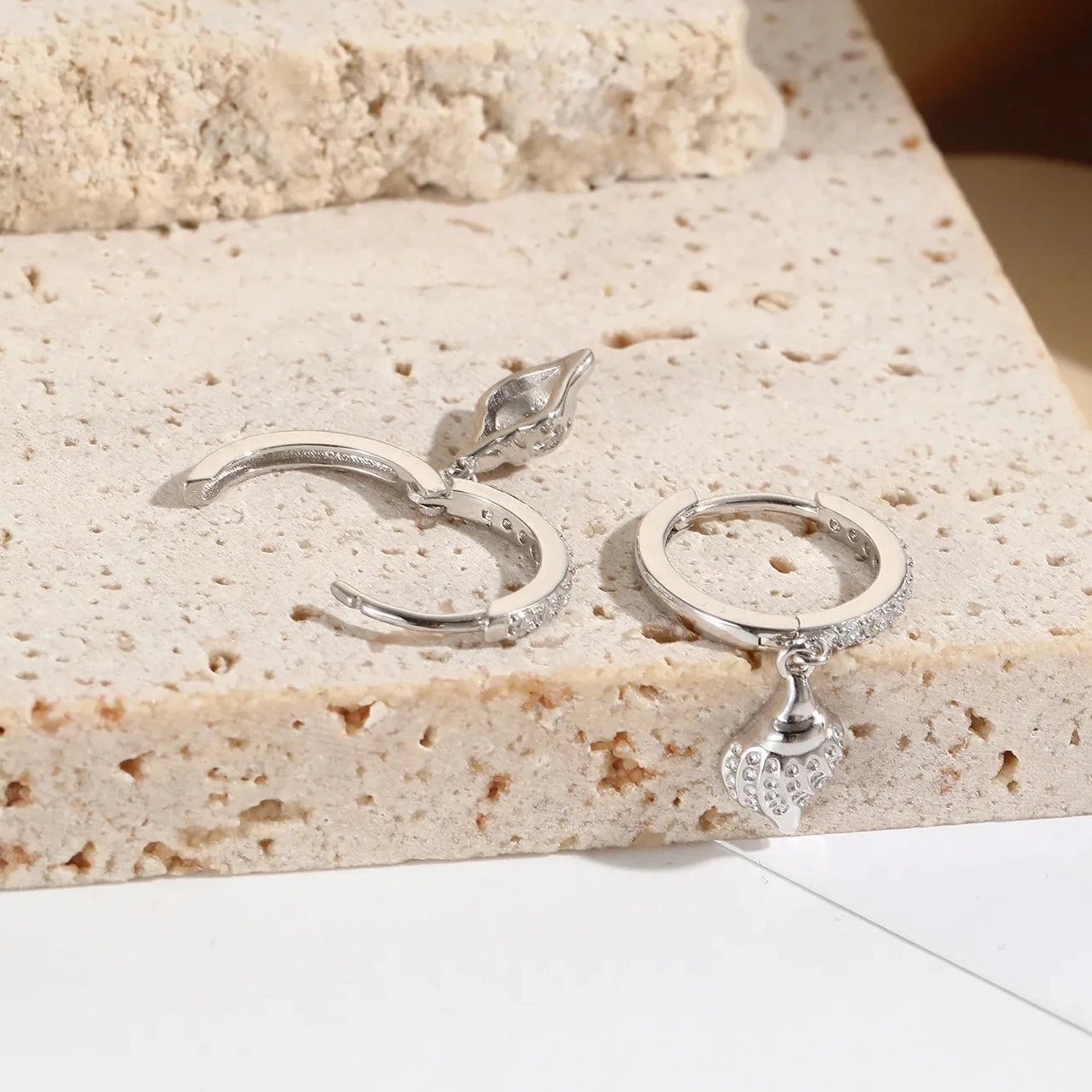 Summer Seashell Hoop Earring