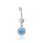 Aquamarine Gemstone Belly Button Ring