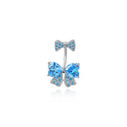 Royal Blue Butterfly Belly Button Ring