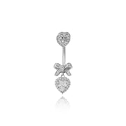 Hepbum Crystal Heart Shape Belly Button Ring