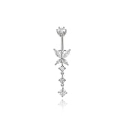 Dangling Butterfly Belly Button Ring