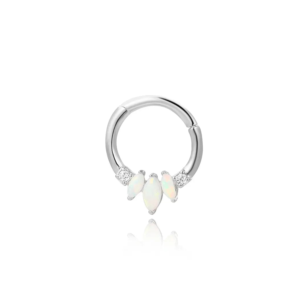 Trio White Opal Marquise Clicker
