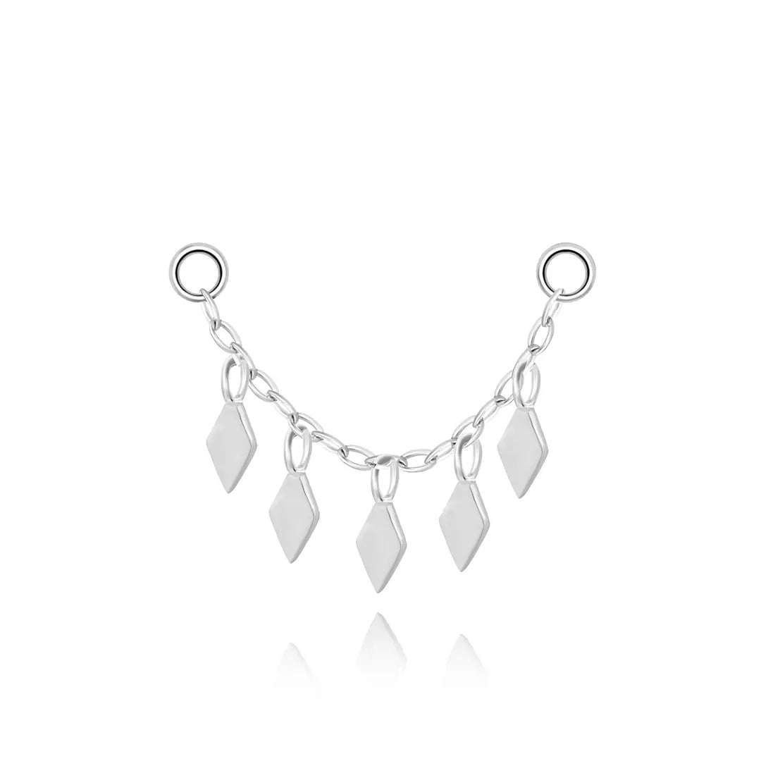 Rhombus Plaque Chain Attachment • Cartilage Dangling Chain