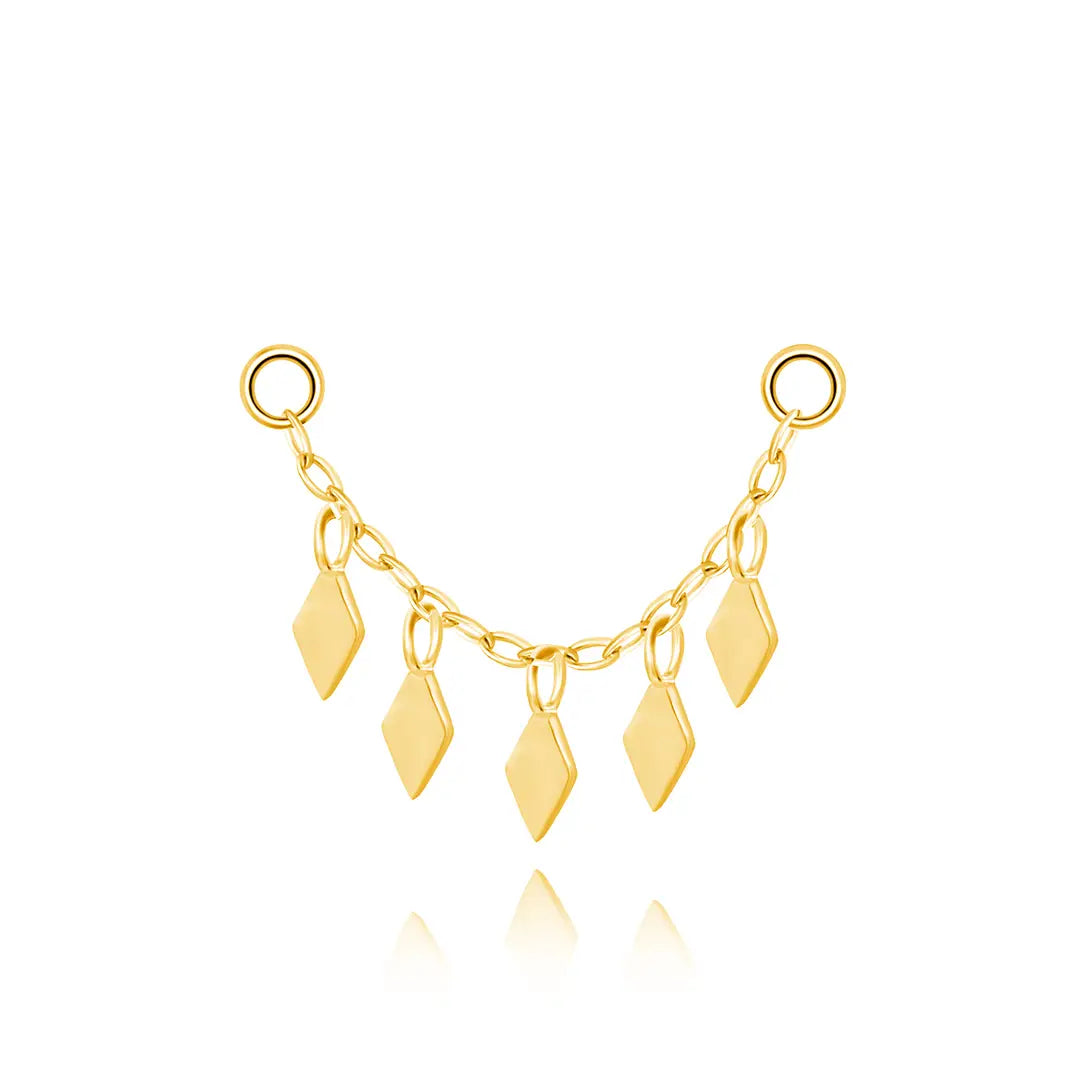 Rhombus Plaque Chain Attachment • Cartilage Dangling Chain