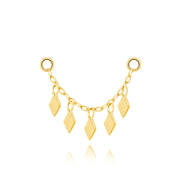 Rhombus Plaque Chain Attachment • Cartilage Dangling Chain